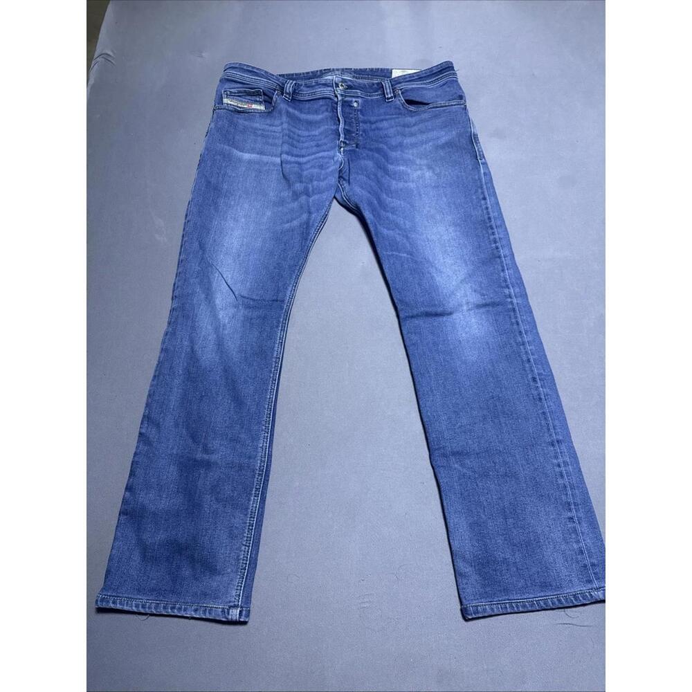 Diesel Safado Regular Slim Straight Jeans Mens 36x30 Medium Wash Button Fly